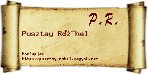 Pusztay Ráhel névjegykártya